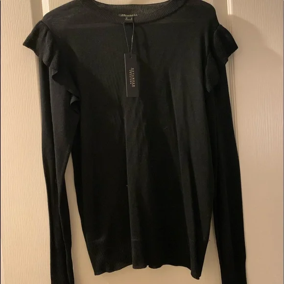 Sheer best sale black sweater